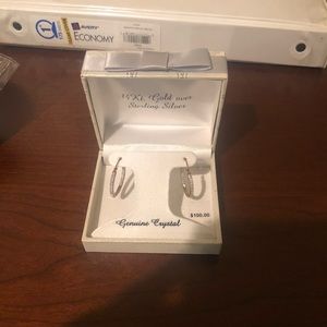 14k gold over sterling silver earrings !